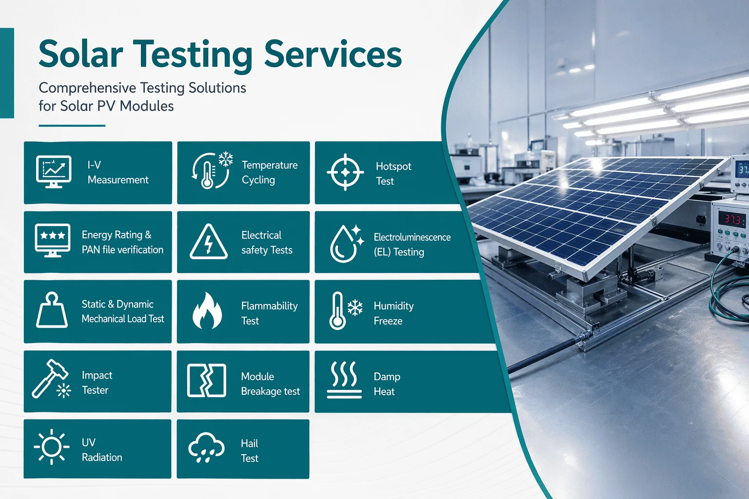 Solar PV Module Testing Services laboratory in Delhi NCR | Faridabad ...